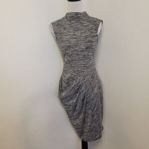 Karen Millen Sleeveless Gray High-Low‎ Dress Women’s Size 6 Pre-Owned